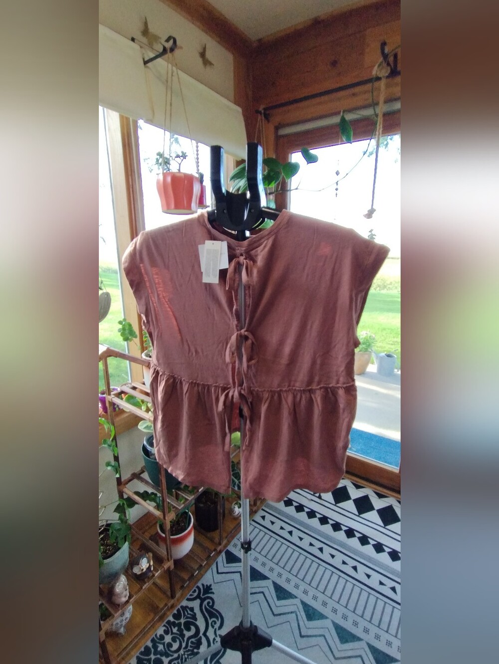 NWT! Xs American Eagle Sunchasers Tie Back Babydoll Top